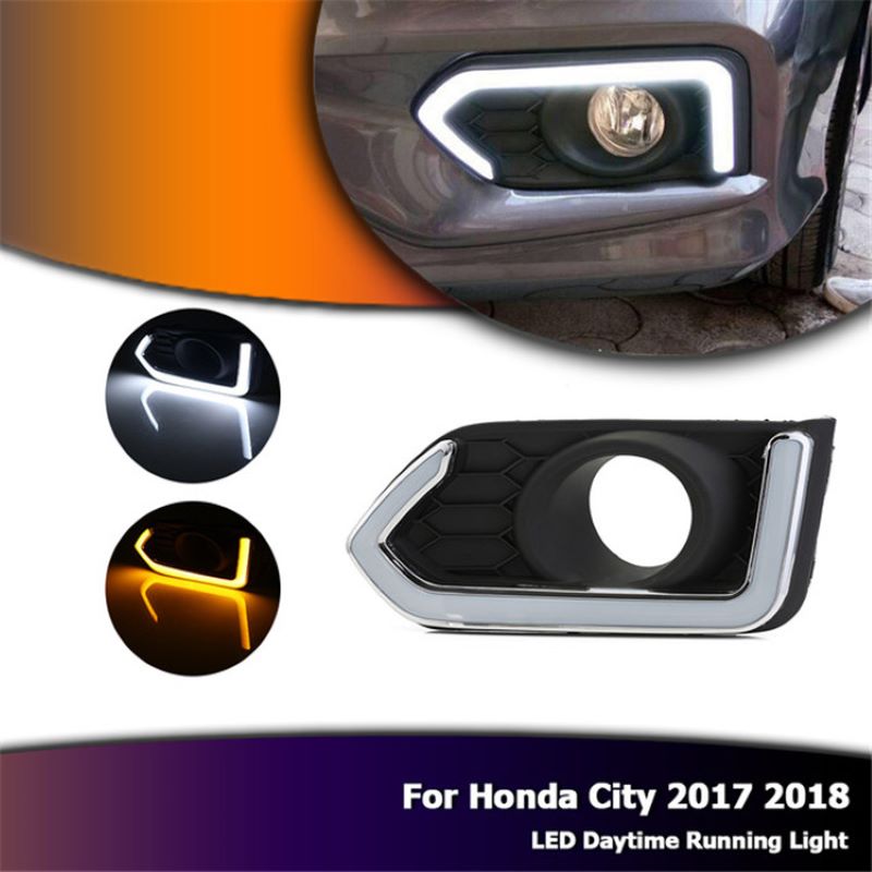 Overdag lopend licht voor Honda City 2017~2018,Foglamp voor Honda City 2017~2018 DRL